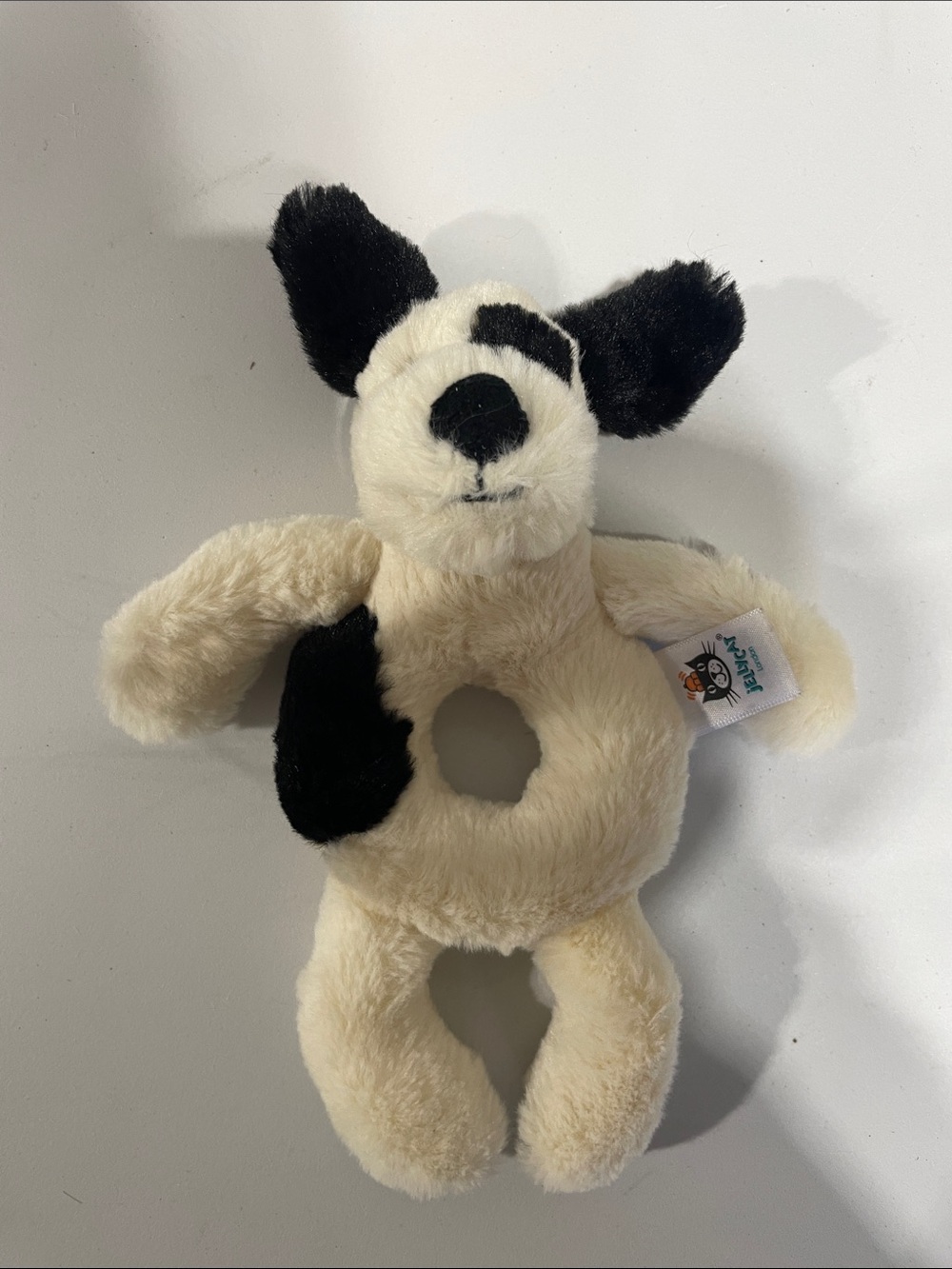 Jellycat bashful puppy ring rattle